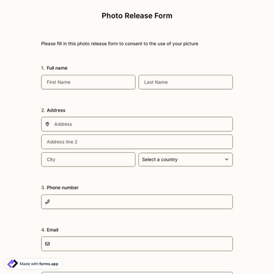 Photo Release Form