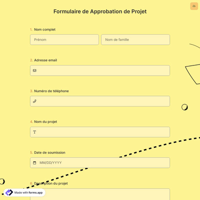 Formulaire de Approbation de Projet