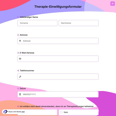 Therapie-Einwilligungsformular