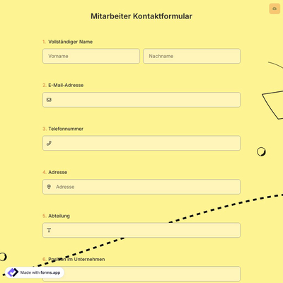 Mitarbeiter Kontaktformular