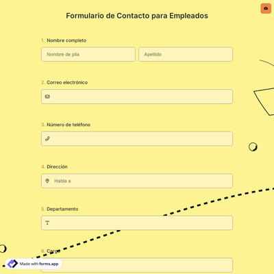 Formulario de Contacto para Empleados