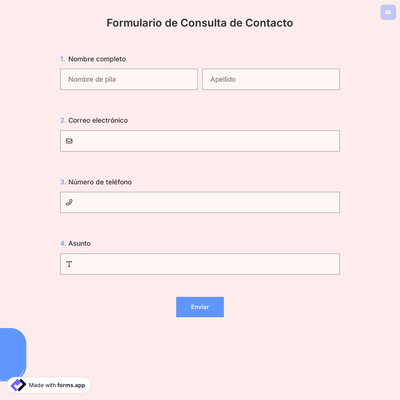 Formulario de Consulta de Contacto