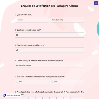 Enquête de Satisfaction des Passagers Aériens