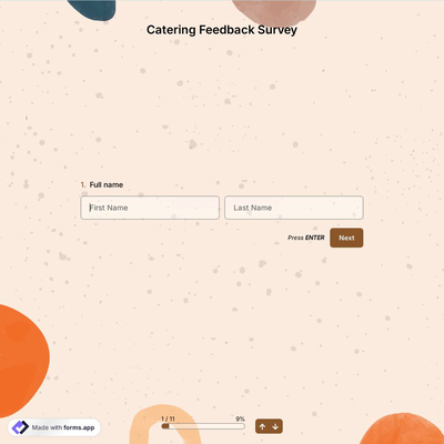 Catering Feedback Survey
