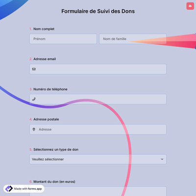 Formulaire de Suivi des Dons