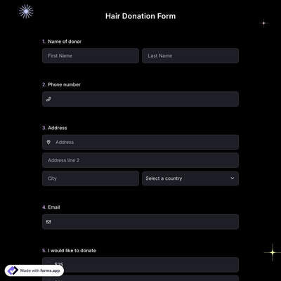 Hair Donation Form 