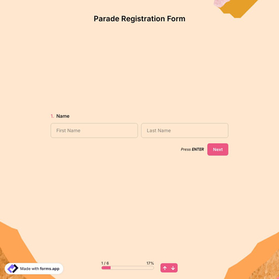 Parade Registration Form