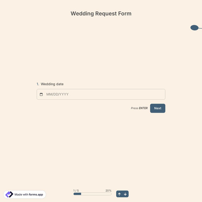 Wedding Request Form