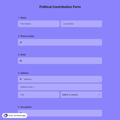 Political Contribution Form