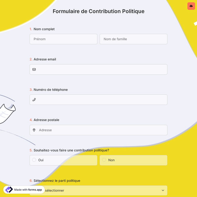 Formulaire de Contribution Politique