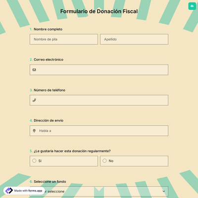 Formulario de Donación Fiscal