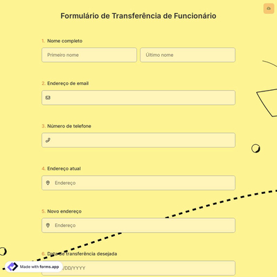 Formulário de Transferência de Funcionário