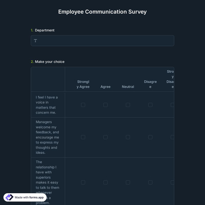 Employee Communication Survey 