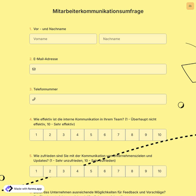 Mitarbeiterkommunikationsumfrage