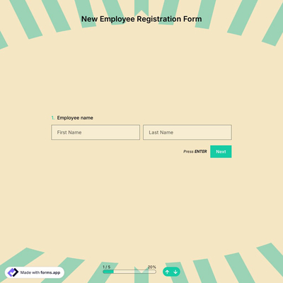 New Employee Registration Form