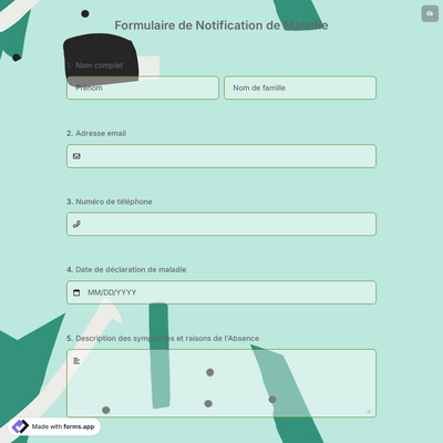 Formulaire de Notification de Maladie
