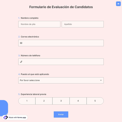Formulario de Evaluación de Candidatos