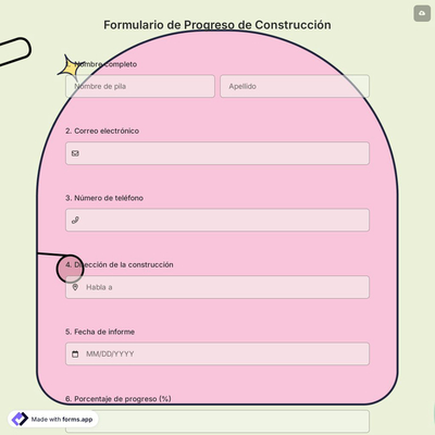 Formulario de Progreso de Construcción