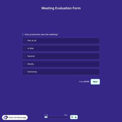 Meeting Evaluation Form