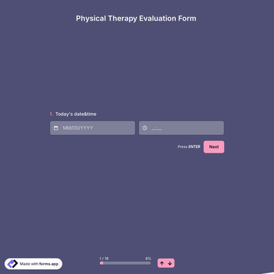 Physical Therapy Evaluation Form
