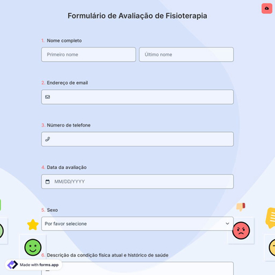 Formulário de Avaliação de Fisioterapia