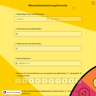 Personalbewertungsformular