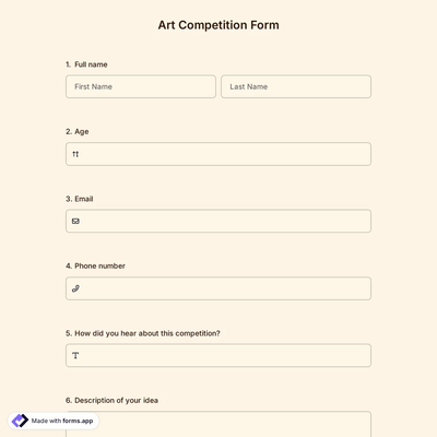 Art Competition Form