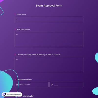 Event Approval Form