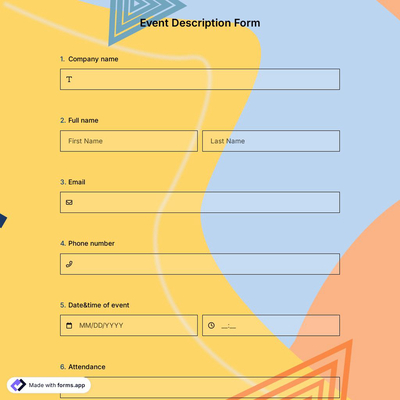 Event Description Form 