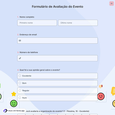 Formulário de Avaliação do Evento