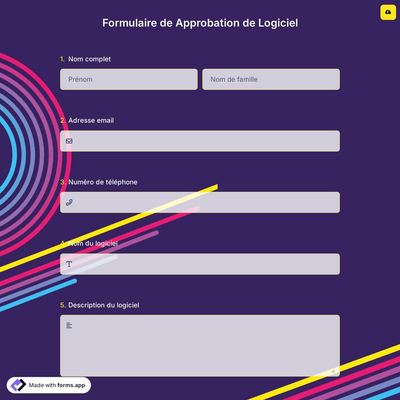 Formulaire de Approbation de Logiciel