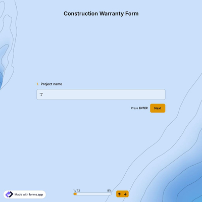 Construction Warranty Form 