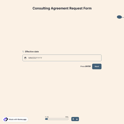 Consulting Agreement Request Form