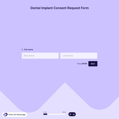 Dental Implant Consent Request Form