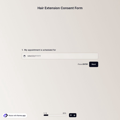 Hair Extension Consent Form