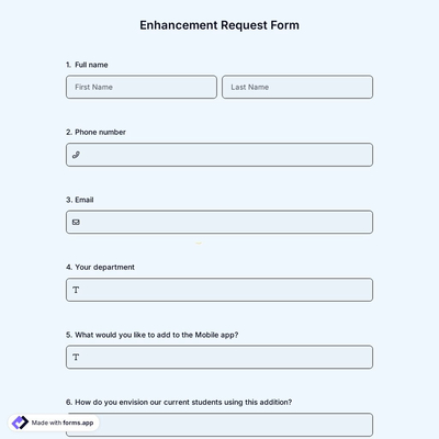 Enhancement Request Form