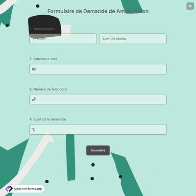 Formulaire de Demande de Amélioration