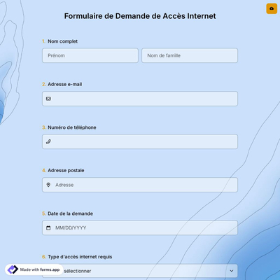 Formulaire de Demande de Accès Internet