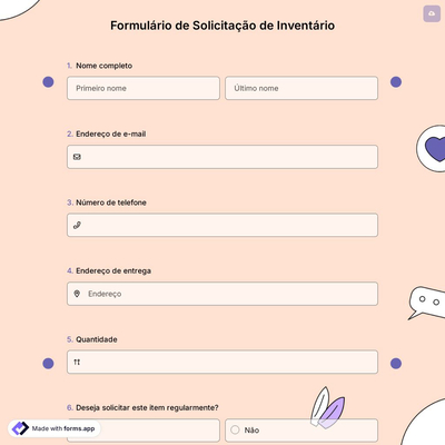 Formulário de Solicitação de Inventário
