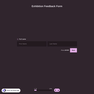 Exhibition Feedback Form