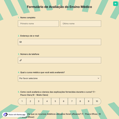 Formulário de Avaliação do Ensino Médico