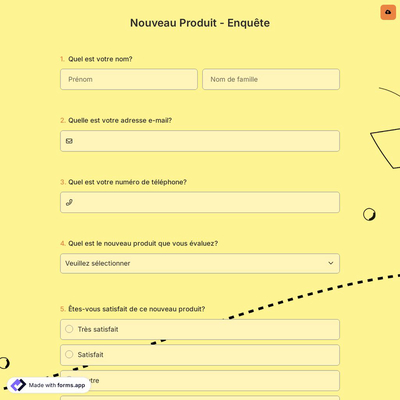 Nouveau Produit - Enquête