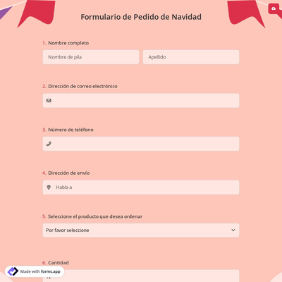 Formulario de Pedido de Navidad