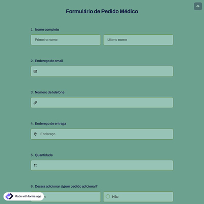 Formulário de Pedido Médico