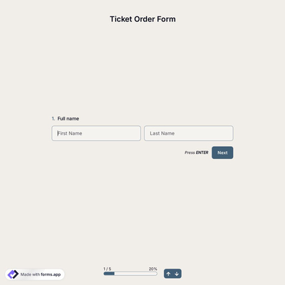 Ticket Order Form