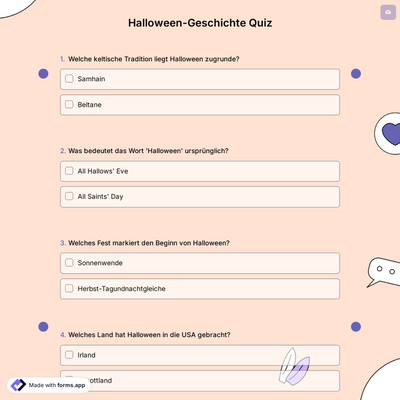 Halloween-Geschichte Quiz