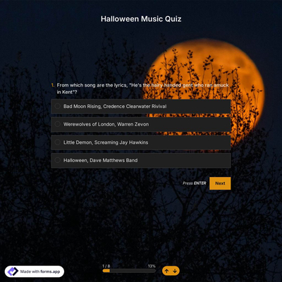 Halloween Music Quiz