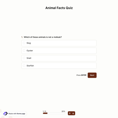 Animal Facts Quiz