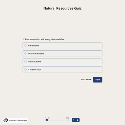 Natural Resources Quiz