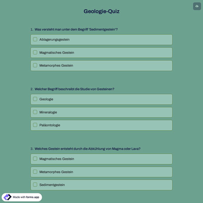 Geologie-Quiz